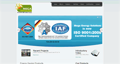 Desktop Screenshot of megaenergysolutions.in